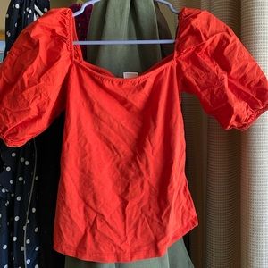 H&M Puff-Sleeve Top 🍊